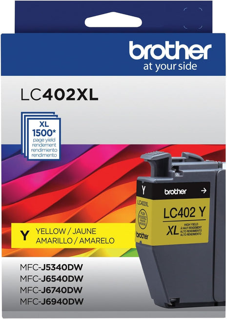 Brother Genuine LC402XLY High Yield Yellow Ink Cartridge