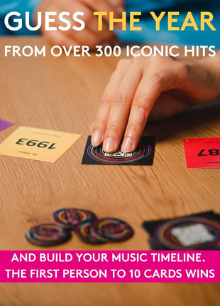 Jumbo Hitster - The Music Fun Party Quiz Card Game, 2-10 Players - 300 Plus Iconic Music Hits - Great for Adult and Family Game Night