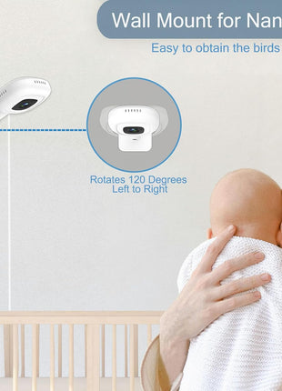 Travel Stand for Nanit Pro Baby Monitor-Prevents Falling Off, Flex Multi-Stand Wall Mount for Nanit Pro Camera with 10FT USB C Charging Cable Power Adapter-White (Camera Not Included)