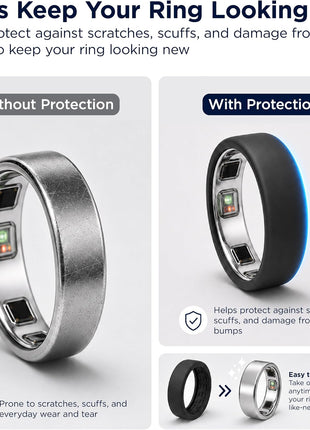 6-Pack Oura Ring 5 Cover with Storage Box - Gym Workout & Sports Protector
