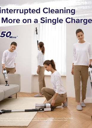 Levoit Cordless Vacuum Cleaner, Anti-Tangle for Pet Hair, Up to 50 Minutes | Powerful Suction, Lightweight, Rechargeable, Versatile for Carpets & Hard Floors, 180° Lay-Flat Design, LVAC-200