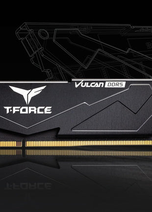 TEAMGROUP T-Force Vulcan DDR5 32GB (2x16GB) 6000MHz (PC5-48000) CL38 Intel XMP 3.0 & AMD Expo Compatible Desktop Memory Module Ram Red FLRD532G6000HC38ADC01