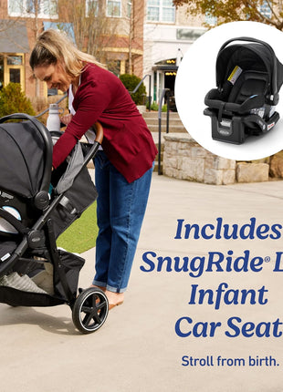 Graco® Outpace LX All-Terrain Travel System - Includes SnugRide Lite Infant Car Seat, Briggs, High-Performance Stroller/Car Seat Combo, Practical & Durable