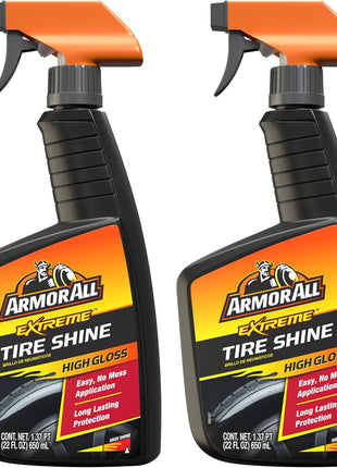 Armor All Tire Shine, One-Step Tire Shine Spray for Precise, Even Shine and Minimal Overspray - 2 Count