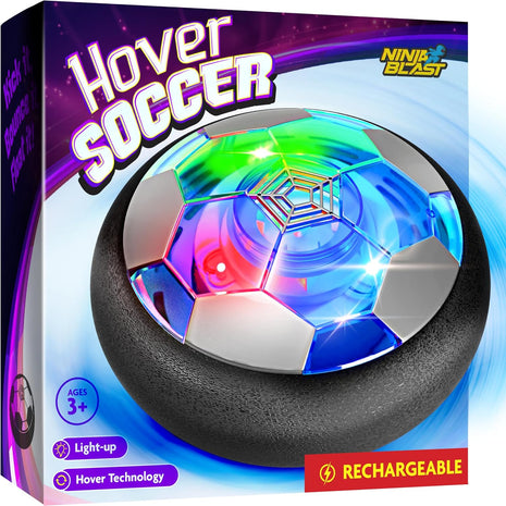 Ninja Blast Hover Soccer Light-Up Ball, Birthday Gift for Boys, Indoor Toy Games, Kids Gifts for Age 5, 6, 7, 8, 9, 10, 11, 12 Years Old, Boy Toys for Age 3 Years and Up.