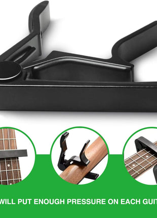 Guitar Capo, 6-String Acoustic & Electric Guitar Capo,Capo for acoustic guitar(Black)