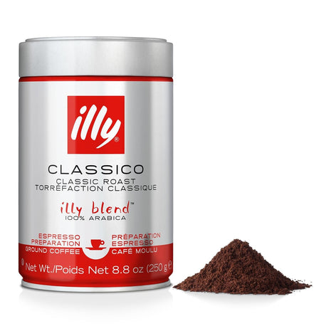 illy Ground Espresso Coffee, Classico Medium Roast, 8.8 oz
