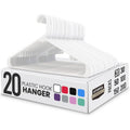Utopia Home Plastic Hangers 20 Pack - Clothes Hanger with Hooks - Durable & Space Saving (White)