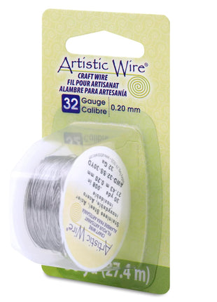 Artistic Wire, 32 Gauge Stainless Steel Craft Wire, 30 yd