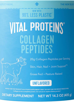 Vital Proteins Collagen Peptides Powder, Unflavored, 14.3oz | Grass-Fed Collagen Peptides, Supports Hair Skin & Nails, Bones & Joints, 20 Servings