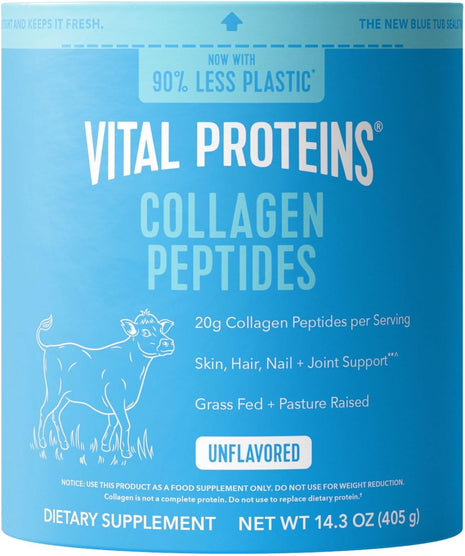 Vital Proteins Collagen Peptides Powder, Unflavored, 14.3oz | Grass-Fed Collagen Peptides, Supports Hair Skin & Nails, Bones & Joints, 20 Servings