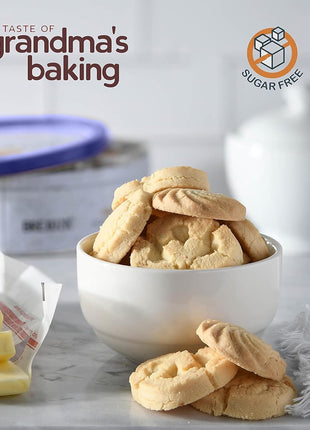 Sugar Free Butter Cookies 36 Count Traditional Danish Cookies, Premium Assorted Shortbread cookies for Diabetics (1 Pk, 11 Ounce)