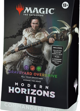 Magic: The Gathering Modern Horizons 3 Commander Deck - Graveyard Overdrive (100-Card Deck, 2-Card Collector Booster Sample Pack + Accessories)