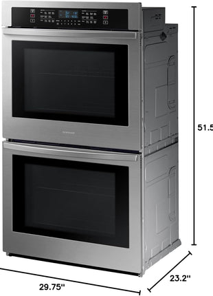 SAMSUNG 30" Smart Double Wall Oven, Stainless Steel, NV51T5511DS/AA