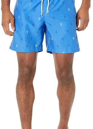 Amazon Essentials Men's Swim Trunks with Mesh Lining, Pockets, Drawstring Closure