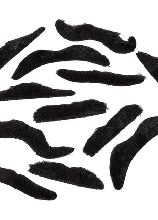 Road Island Novelty 3.5 inch Black Fake Mustaches, Pack of 12