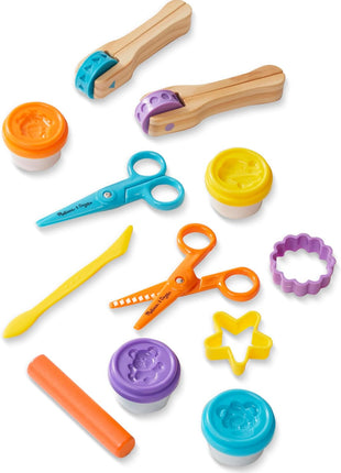 Melissa & Doug Created by Me! Cut, Sculpt, and Roll Modeling Dough Kit with 8 Tools and 4 Colors of Modeling Dough