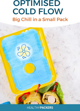 Healthy Packers Ice Packs for Lunch Boxes & Coolers - Freezer Packs - Original Cool Pack | Cooler Accessories for Beach, Camping & Fishing | Slim & Long-Lasting Reusable Ice Pack for Cooler