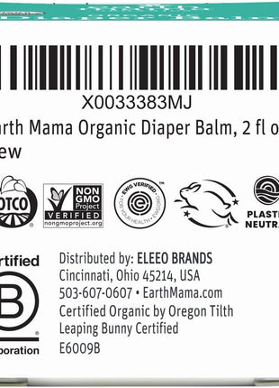 Earth Mama Organic Diaper Balm 2-Ounce | Diaper Cream for Baby | EWG Verified, Petroleum & Artificial Fragrance-Free with Calendula for Sensitive Skin (2-Pack)