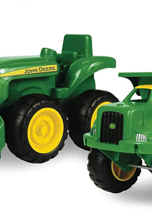 TOMY John Deere Vehicle Set - Includes Dump Truck Toy and Tractor Toy with Loader - Kids Outdoor Toys - Kids Construction and Sandbox Toys - 6 Inches - 2 Count - Ages 18 Months and Up