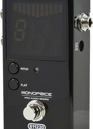 Monoprice Chromatic Pedal Tuner - Black, Normal & True-Bypass Outputs, Easy to Tune Your Bass & Guitars - Stage Right Series