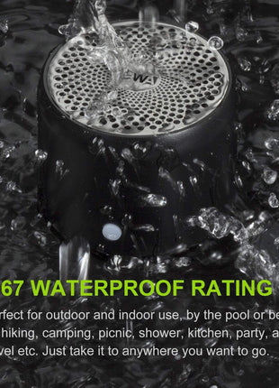 EWA Travel Case Packed, A106 Pro Portable Bluetooth Speaker with Custom Bass Radiator, Brief Design, IP67 Waterproof, Perfect Mini Speaker for Shower, Room, Bike, Car (Black)