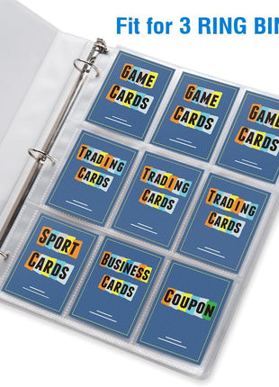 36 Pack 9 Pocket Page Protectors, Sooez Trading Card Sleeves for 3 Ring Binder, Baseball Cards Holder, Protective Pages Sheets for Binders Album, Fit for Collectible Games, Sports Cards