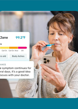 Kinsa Smart,Fever, Digital Medical Baby, Kid and Adult Termometro - Accurate, Fast, FDA Cleared Thermometer for Oral, Armpit or Rectal Temperature Reading - QuickCare