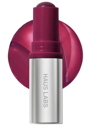 HAUS LABS BY LADY GAGA Color Fuse Lip + Cheek Blush Balm Stick in Glassy Acai & ENTEL Aloe Vera Sheet Masque (BONUS)