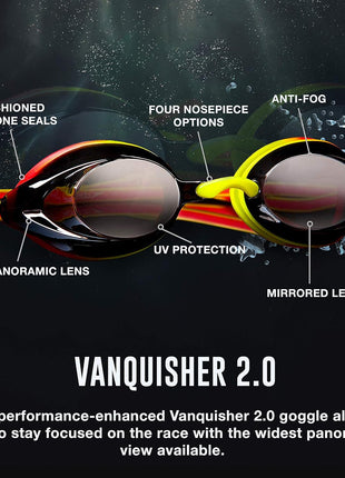 Speedo Swim Goggles Mirrored Vanquisher 2.0