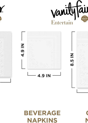 Vanity Fair Everyday Paper Napkins, 200 2-Ply Disposable Napkins