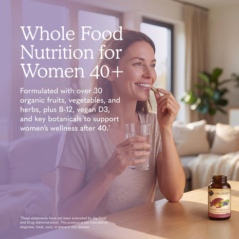 Garden of Life Multivitamin for Women 40 Plus, Organics Womens Vitamins, Hormone & Breast Health Support Blend, Vegan, 120 Tablets | Organic Womens Vitamins, Hormone & Breast Health Support Blend