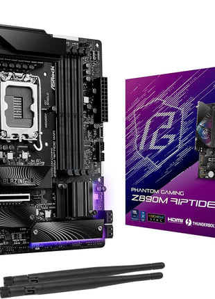 ASRock Z890M Riptide WiFi 6E Phantom Gaming Intel Core Ultra Z890 LGA1851 RL-ILM DDR5 9066 MHz 256 GB M.2 Micro ATX Motherboard