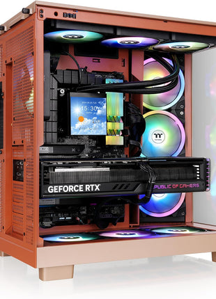 Thermaltake View 380 XL TG ARGB; 4x120mm ARGB Lite Fans Included; 360mm Radiator Support; 420mm GPU Clearance; Hidden Connector Support; Dual Chamber; Gravel Sand; CA-11E-00MGWN-00