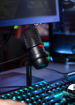 HyperX SoloCast? USB Condenser Gaming Microphone, for PC, PS4, PS5 and Mac, Tap-to-Mute Sensor, Cardioid Polar Pattern, great for Streaming, Podcasts, Twitch, YouTube, Discord,Black