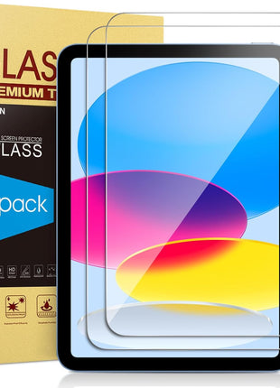 SPARIN 2 Screen Protector for iPad A16 /10th Gen 2025/2022, [11''/10.9''] | 2 Pack for iPad 11th/10th Gen,Tempered Glass,Case Friendly, Anti-Scratch, Touch Sensitive, Apple Pencil Compatible