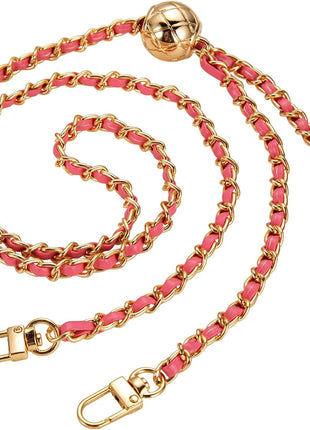 Purse Chain Strap Crossbody Bag Chains Strap Handbag Chain Replacement Leather Chain Straps 47.2 inch