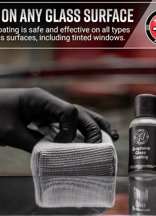Adam's Polishes Graphene Glass Coating (30ml) - Advanced Rain Windshield Water Repellent for Cars, Shower Doors Mirrors and Other Glass Surfaces | Long Lasting Hydrophobic Graphene Ceramic Coating