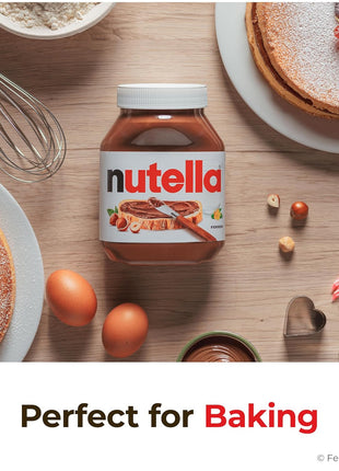 Nutella Creamy Chocolate Hazelnut Spread with Cocoa, Sweet topping for breakfast and desserts, 13 oz