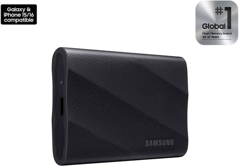 Samsung T9 Portable SSD 1TB, USB 3.2 Gen 2x2 External Solid State Drive, Seq. Read Speeds Up to 2,000MB/s for Gaming, Students and Professionals, MU-PG1T0B/AM, Black