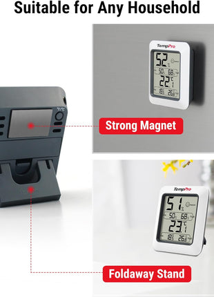 TempPro TP50 Digital Hygrometer Indoor Thermometer Room Thermometer and Humidity Gauge with Temperature Humidity Monitor(Previously ThermoPro)