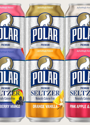Polar Seltzer Water Sampler Variety Pack, 12 fl oz cans, 18 pack