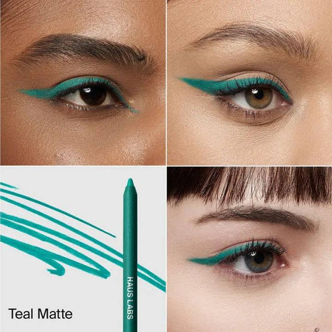 HAUS LABS BY LADY GAGA Optic Intensity Eco Eyeliner - Teal Matte + Complimentary Sheet Face Masque
