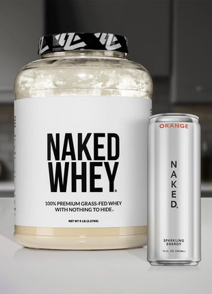 NAKED Whey Vanilla Protein Powder   Only 3 Ingredients   Grass Fed Whey Protein Powder, Vanilla Flavor, and Organic Coconut Sugar, No GMO, No Soy, and Gluten Free   24 Servings