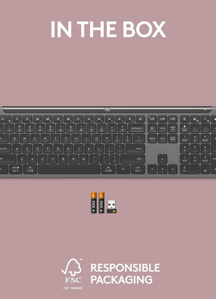 Logitech Signature Slim K950 Wireless Keyboard, Sleek Design, Switch Typing Between Devices, Quiet Typing, Bluetooth, Multi-OS, Windows, Mac, Chrome - Graphite