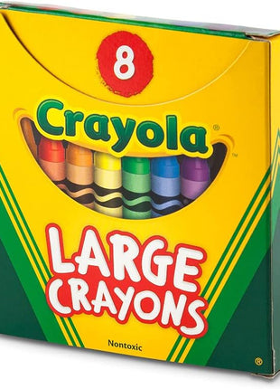 Crayola Large Crayons - Assorted (8 Count), Giant Crayons for Kids & Toddlers, Ages 2+