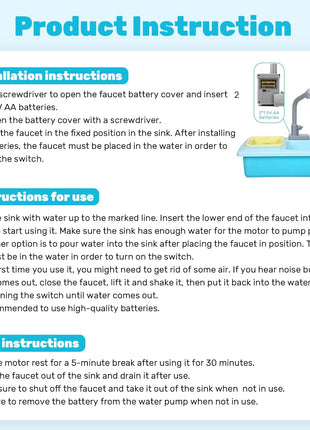 CUTE STONE Color Changing Kitchen Sink Toys, Children Electric Dishwasher Playing Toy with Running Water, Upgraded Faucet, Automatic Water Cycle System Play House Pretend Role Play Toys for Boys Girls