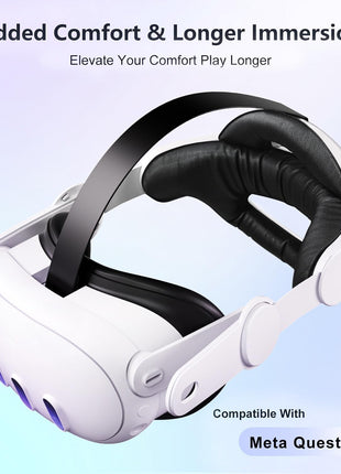 Saqico Head Strap for Meta Oculus Quest 2/3/3s, 3-in-1 Adjustable Halo Headband, Replacement for Elite Strap, Enhanced Comfort Gaming Immersion VR Accessories Compatible with Oculus/Meta Quest 2/3/3s