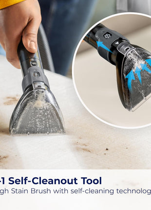 BISSELL TurboClean PET, Upright Carpet & Upholstery Cleaner, 3948 | TurboClean technology for powerful pet hair and stain removal; upright design for full-room carpet care