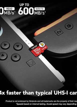 Lexar 512GB Play PRO microSD Express Card, UHS-I, C10, U3, V30, Full HD, 4K, Up to 900/600 MB/s Memory Card, Compatible w/Nintendo-Switch 2, ASUS ROG Ally, Steam Deck, Gaming (LMSXPS0512G-BNNNU)